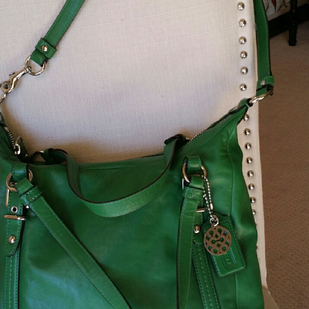 Coach Green Leather Crossbody Bag - Picture 3 of 11